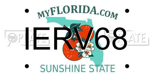 IERV68 Florida License Plate