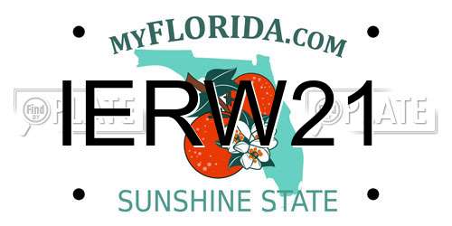 IERW21 Florida License Plate