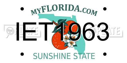 IET1963 Florida License Plate