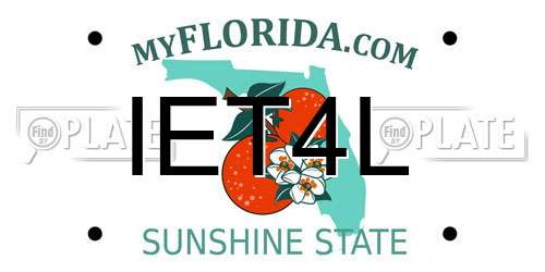 IET4L Florida License Plate