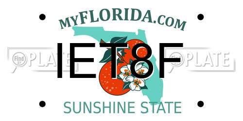 IET8F Florida License Plate