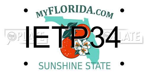 IETP34 Florida License Plate