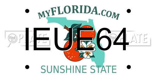 IEUE64 Florida License Plate