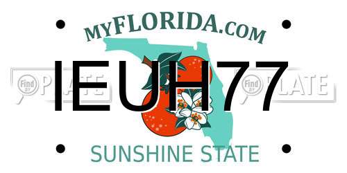 IEUH77 Florida License Plate