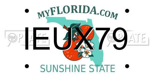 IEUX79 Florida License Plate