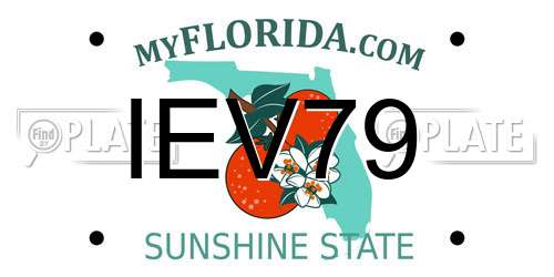 IEV79 Florida License Plate