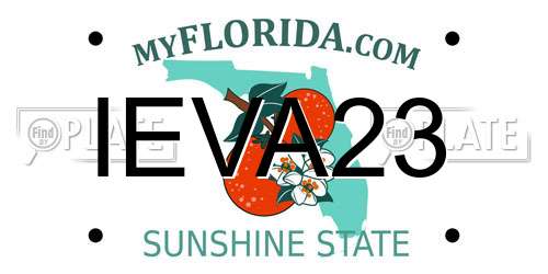IEVA23 Florida License Plate