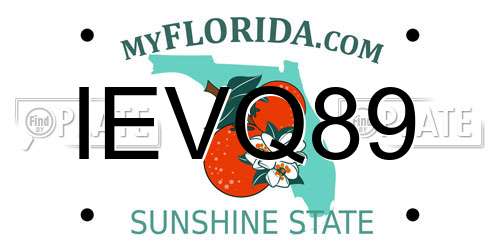 IEVQ89 Florida License Plate