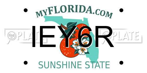 IEY6R Florida License Plate