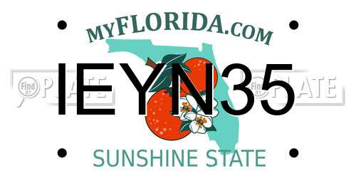 IEYN35 Florida License Plate