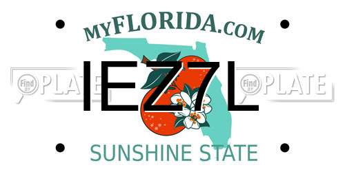 IEZ7L Florida License Plate
