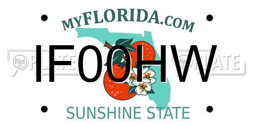IF00HW Florida License Plate