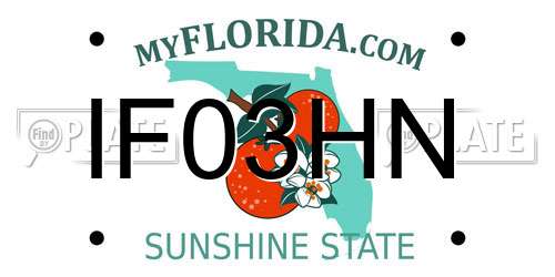IF03HN Florida License Plate