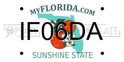 IF06DA Florida License Plate
