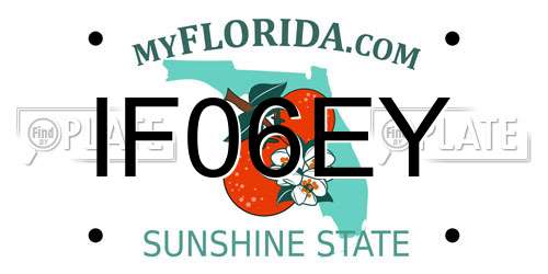 IF06EY Florida License Plate