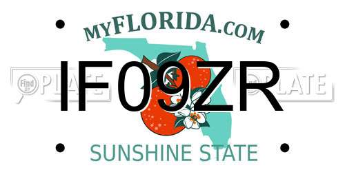 IF09ZR Florida License Plate