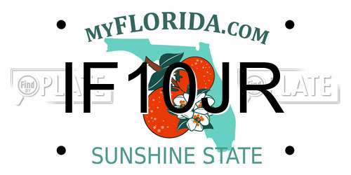 IF10JR Florida License Plate