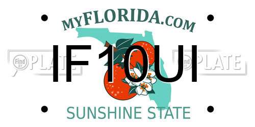 IF10UI Florida License Plate