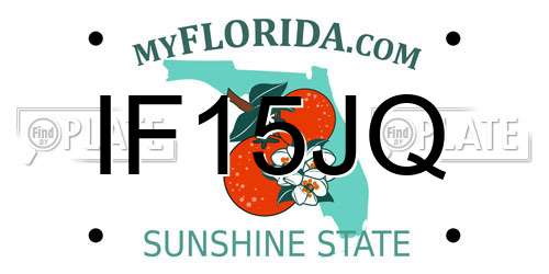 IF15JQ Florida License Plate