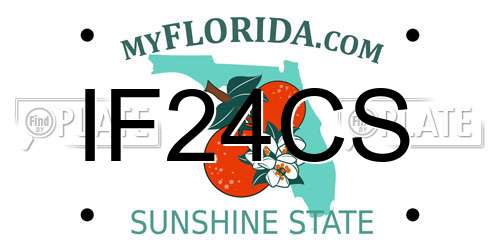IF24CS Florida License Plate
