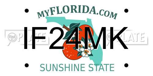IF24MK Florida License Plate