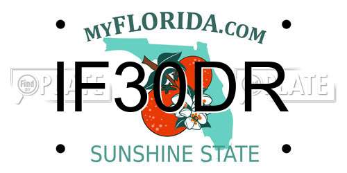 IF30DR Florida License Plate