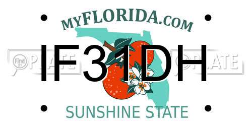 IF31DH Florida License Plate