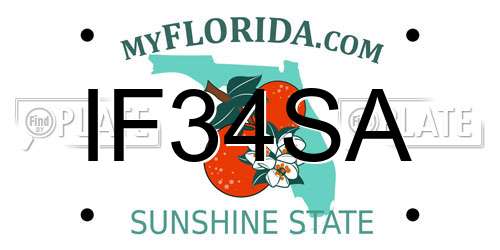 IF34SA Florida License Plate
