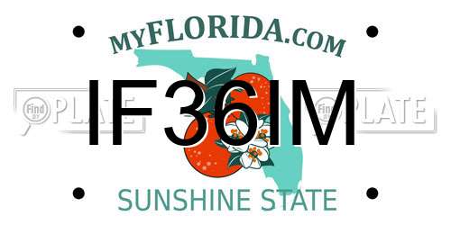 IF36IM Florida License Plate