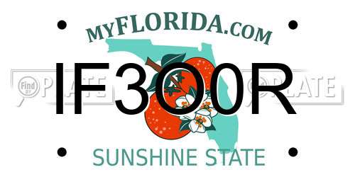 IF3O0R Florida License Plate