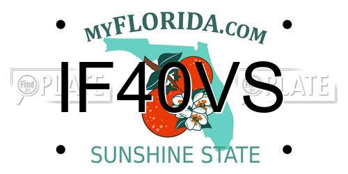 IF40VS Florida License Plate