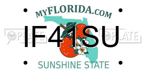 IF41SU Florida License Plate
