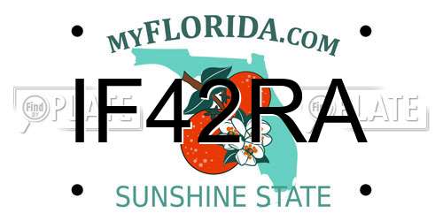 IF42RA Florida License Plate