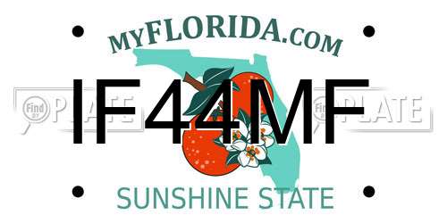 IF44MF Florida License Plate