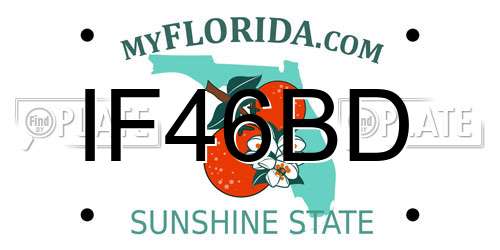IF46BD Florida License Plate