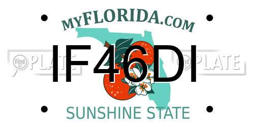 IF46DI Florida License Plate