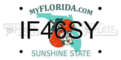 IF46SY Florida License Plate