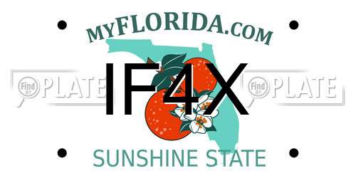 IF4X Florida License Plate