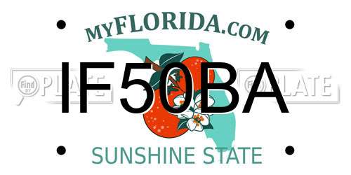 IF50BA Florida License Plate