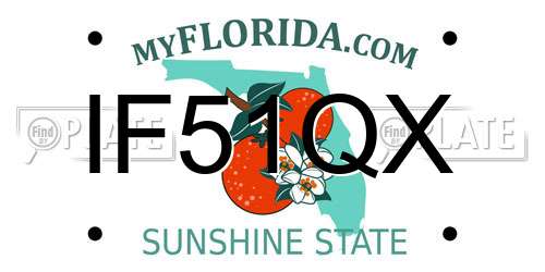 IF51QX Florida License Plate