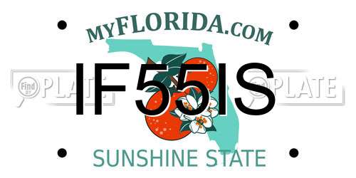 IF55IS Florida License Plate