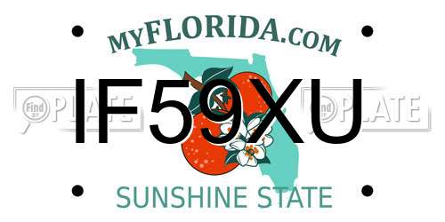 IF59XU Florida License Plate