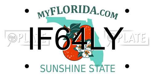 IF64LY Florida License Plate