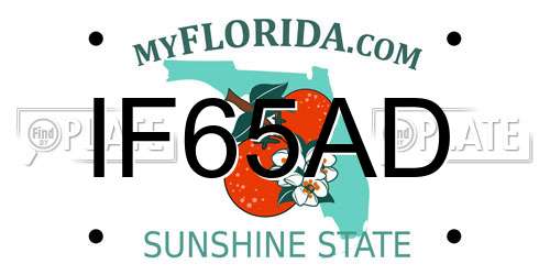 IF65AD Florida License Plate