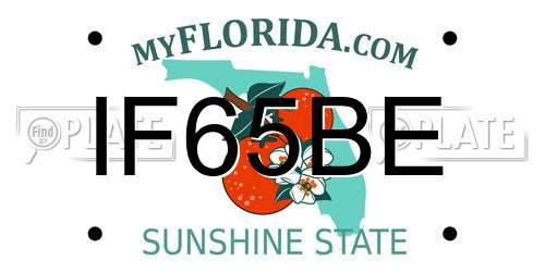 IF65BE Florida License Plate