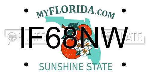 IF68NW Florida License Plate