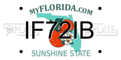 IF72IB Florida License Plate