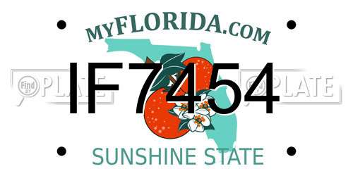 IF7454 Florida License Plate