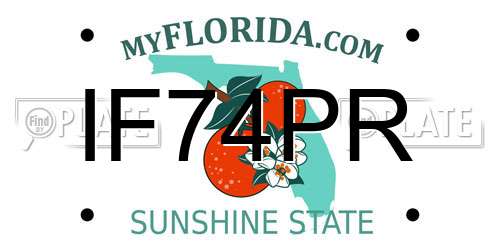 IF74PR Florida License Plate