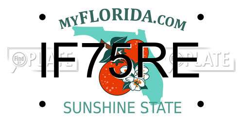IF75RE Florida License Plate